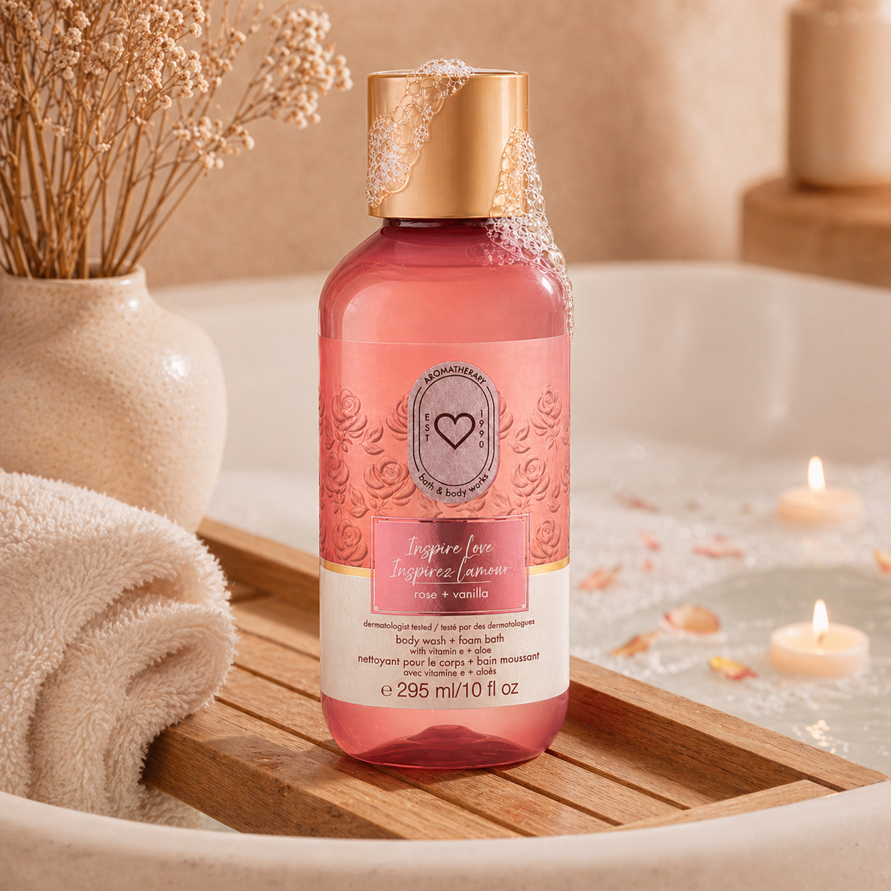 Nettoyant corps & bain moussant Rose + Vanilla – Bath & Body Works