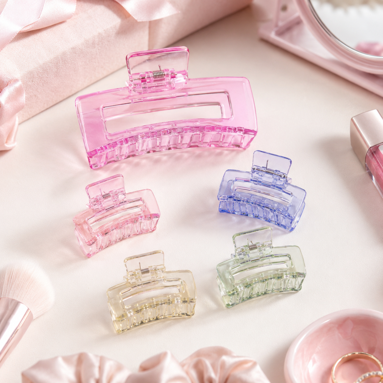 Pinces à cheveux variées – ensemble de 5
