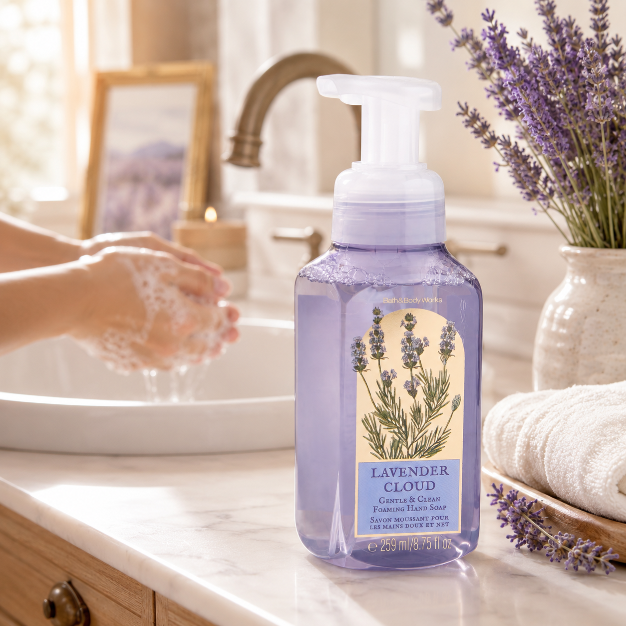Savon moussant pour les mains doux et net -Lavender Cloud - Bath & Body Works
