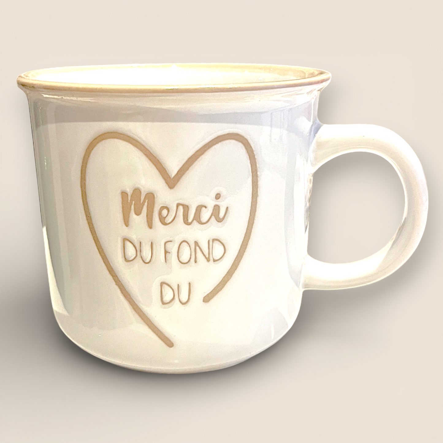 Tasse message bilingue – Merci du fond du cœur / Thank you from the bottom of my heart