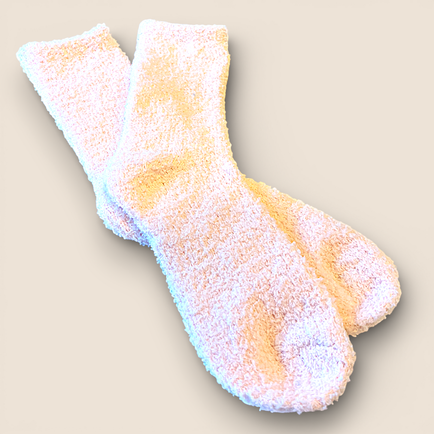 Bas confort peluche – Rose pâle
