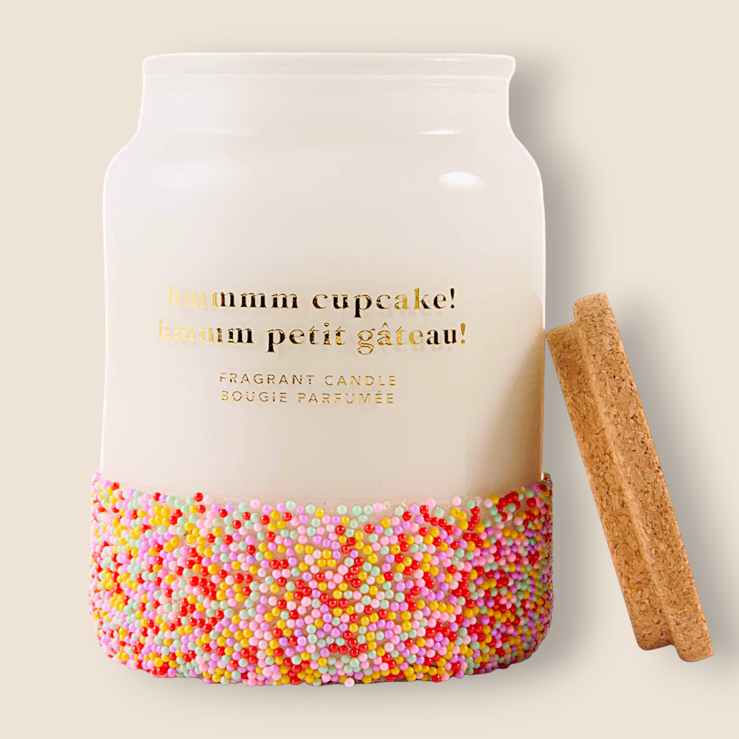 Bougies en pot de verre avec paillettes bonbons – 16 oz