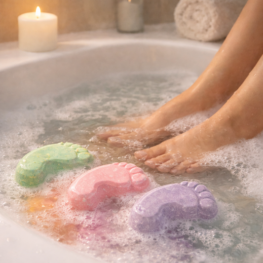 Bombe de bain pour les pieds à la menthe poivrée – emballage de 3