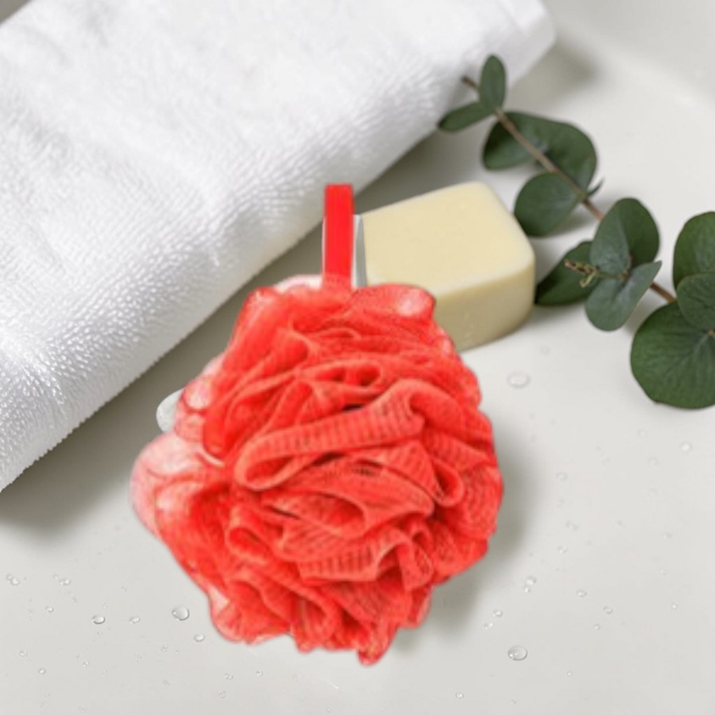 Éponge de bain exfoliante rouge – Bath & Body Works