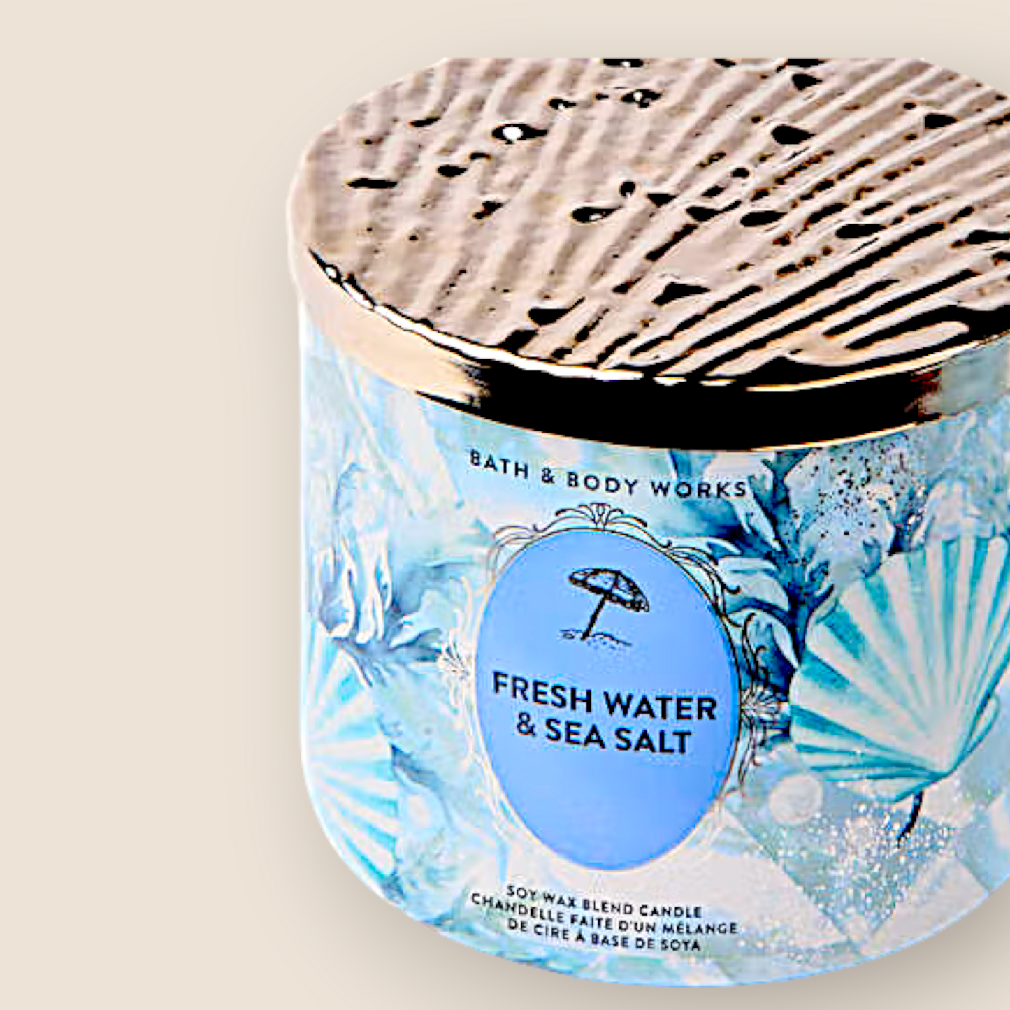 Bougie 3 mèches – Fresh Water & Sea Salt - Bath & Body Works