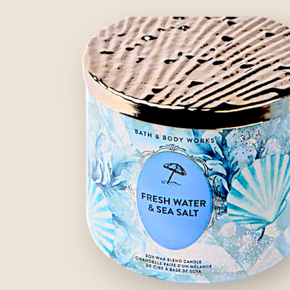 Bougie 3 mèches – Fresh Water & Sea Salt - Bath & Body Works