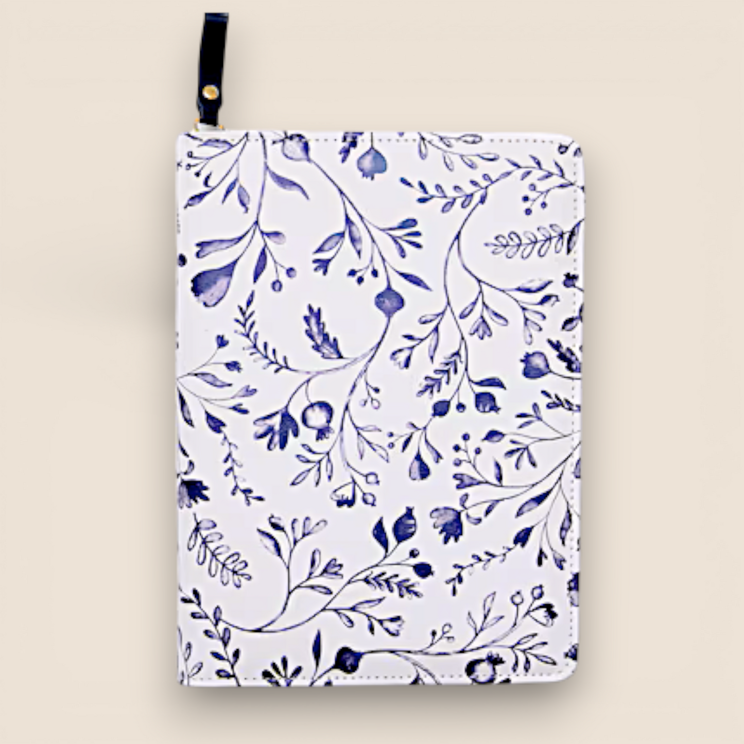Journal zippé Fleur bleue – Inspirations du quotidien