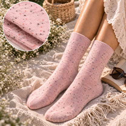 Chaussettes mi-mollet mouchetées - 2 couleurs disponibles