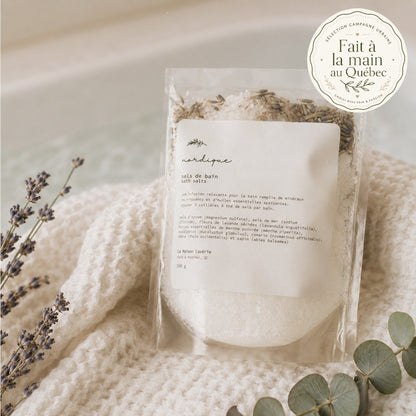 Sels de bain nordique — Rituel spa rafraîchissant 160g | 10 à 11 bains