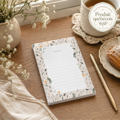 Bloc-notes Morning Bloom — papier recyclé québécois