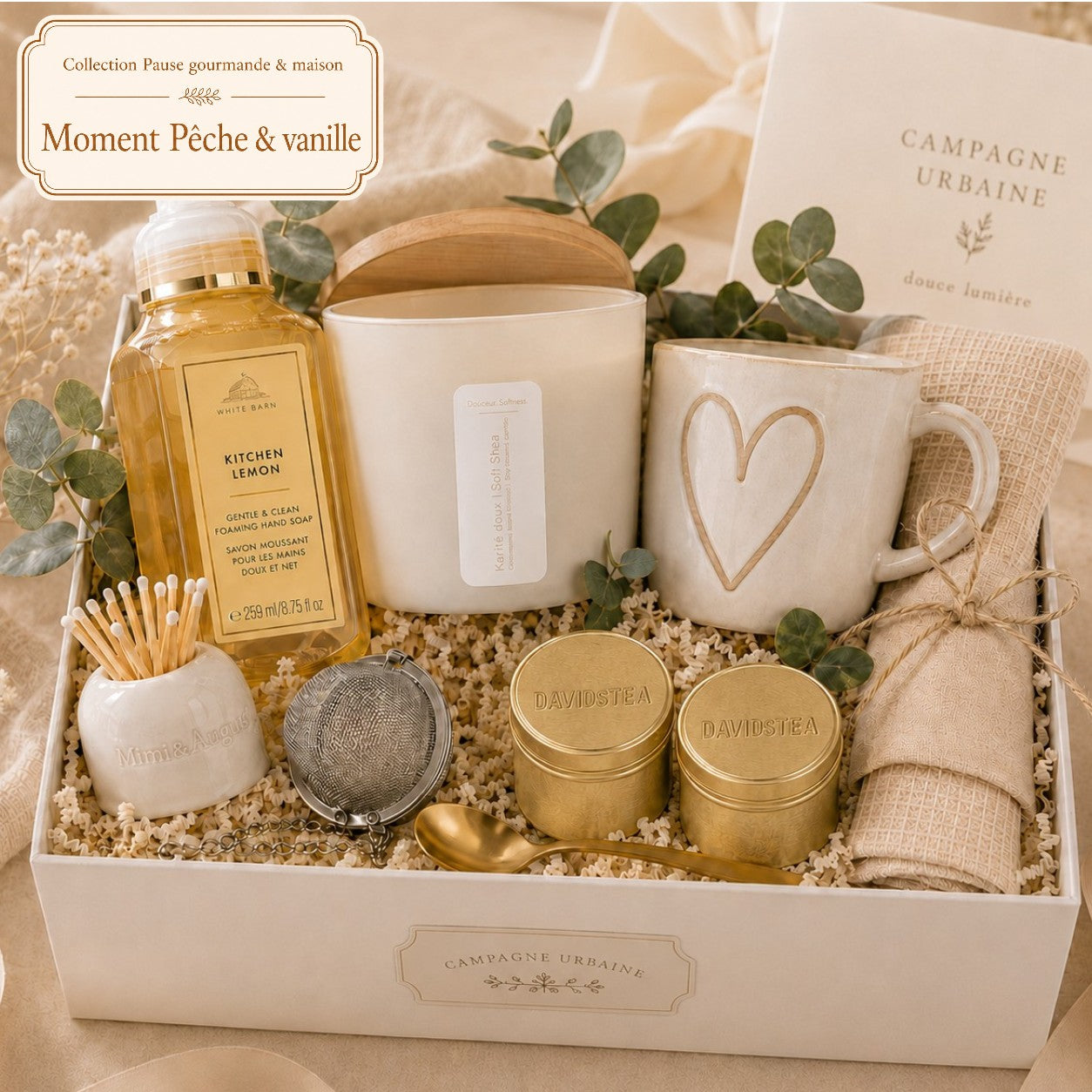 Coffret Moment pêche & vanille - Collection Pause gourmande & maison