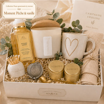 Coffret Moment pêche & vanille - Collection Pause gourmande & maison