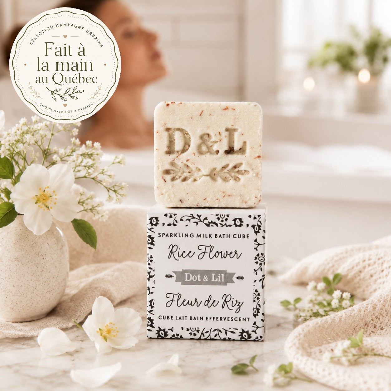 Cube de lait de bain effervescent - Dot & Lil