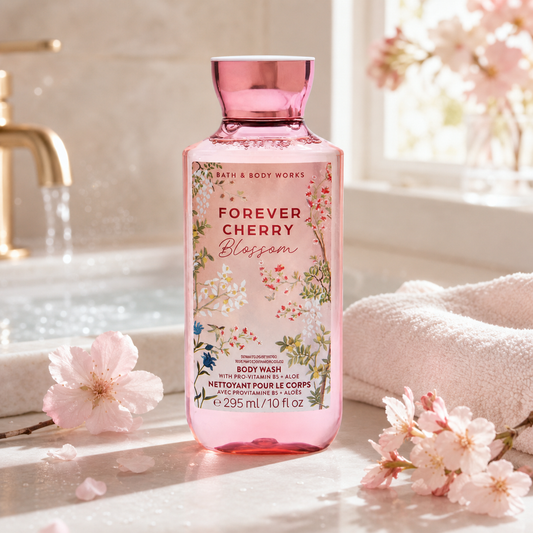 Nettoyant pour le corps Forever Cherry Blossom provitamine B5 + Aloès - Bath & Body Works