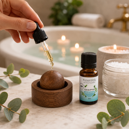 Huile essentielle & diffuseur en bois de noyer — Essentials Aromatherapy