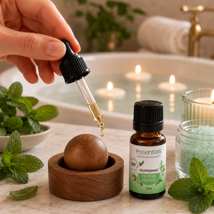 Huile essentielle & diffuseur en bois de noyer — Essentials Aromatherapy