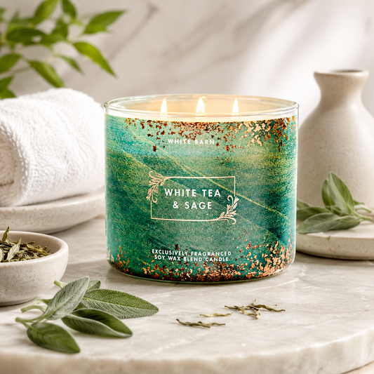 Bougie 3 mèches – White Tea & Sage - Bath & Body Works