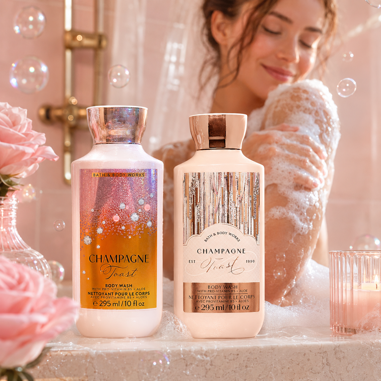 Nettoyant pour le corps Champagne Toast provitamine B5 + Aloès - Bath & Body Works