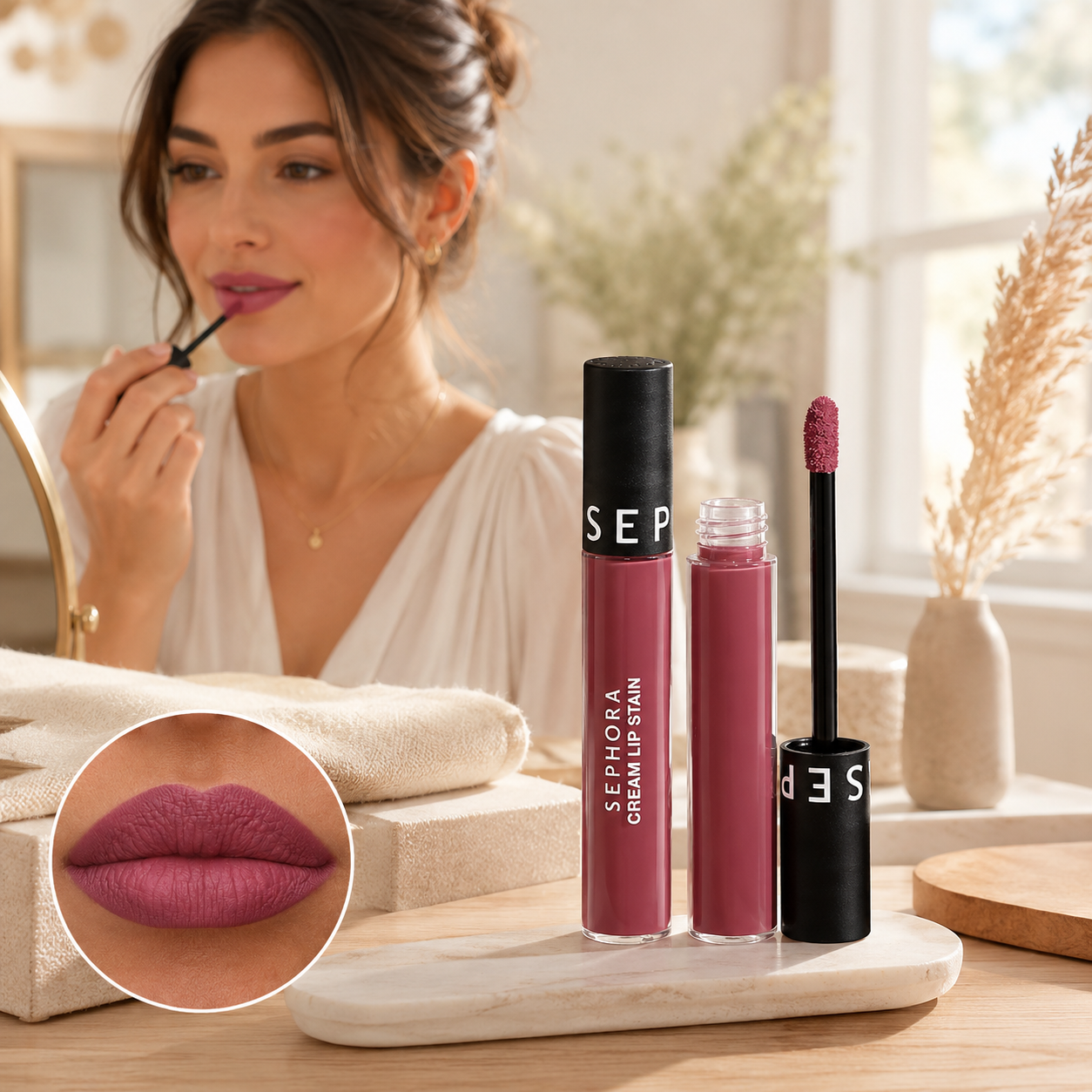 Rouge à lèvre liquide mat (rose anglais 86) - Collection Sephora.