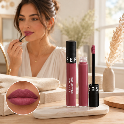 Rouge à lèvre liquide mat (rose anglais 86) - Collection Sephora.