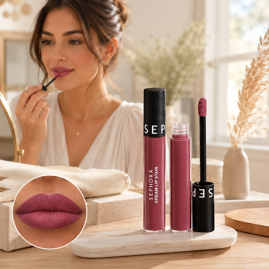 Rouge à lèvre liquide mat (rose anglais 86) - Collection Sephora.