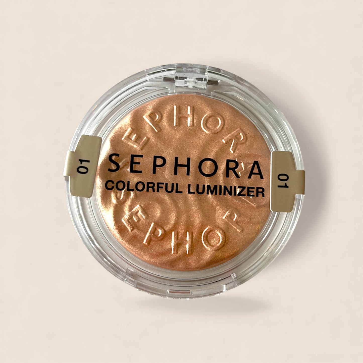 Trio teint lumineux Sephora Collection – fard Gold-01, éponge maquillage & lingettes aloe vera