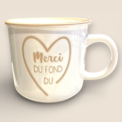 Tasse message bilingue – Merci du fond du cœur / Thank you from the bottom of my heart