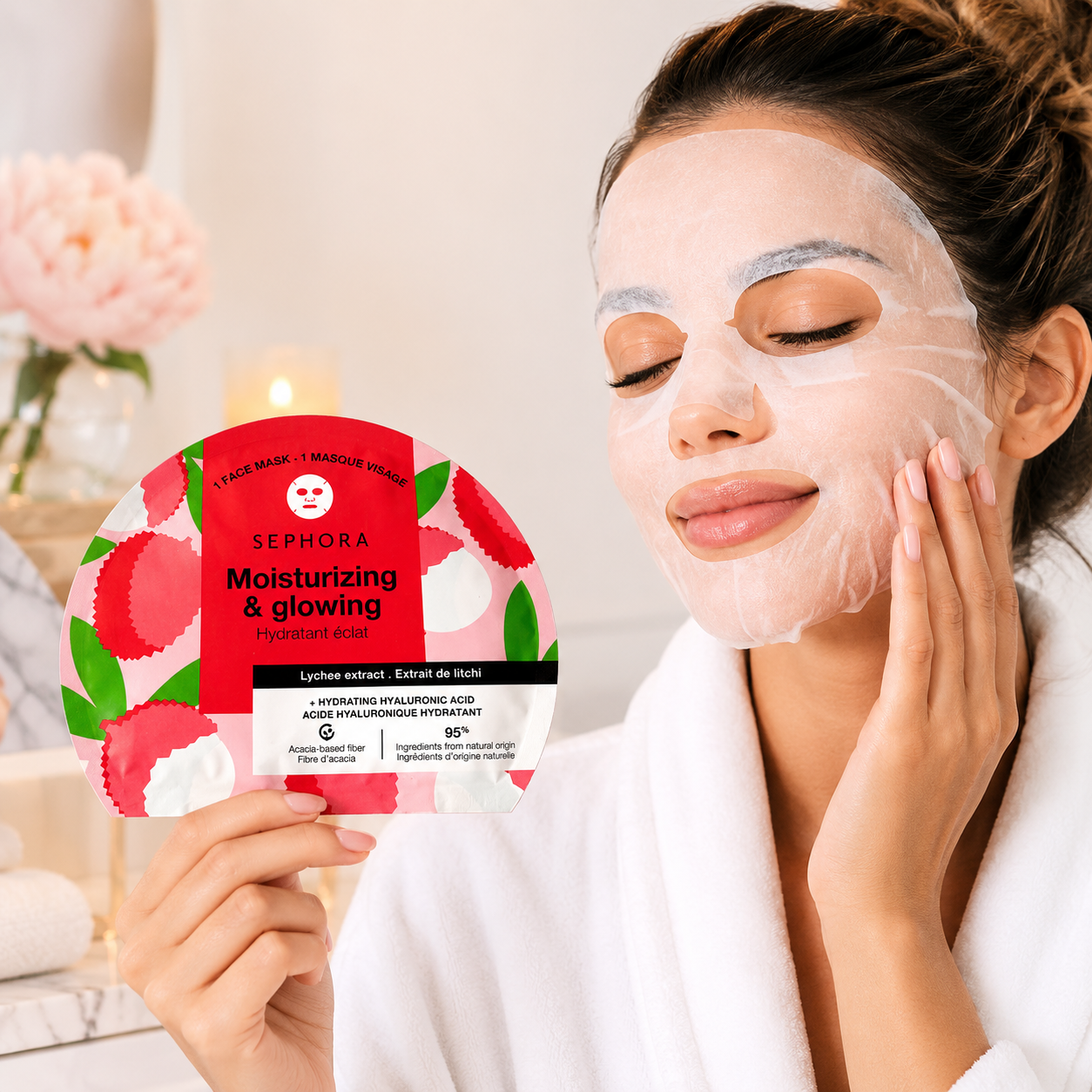 Masque visage hydratant éclat – Litchi - Sephora Collection