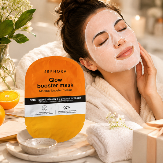 Masque visage - Vitamine C & extrait d'orange - Collection Sephora.