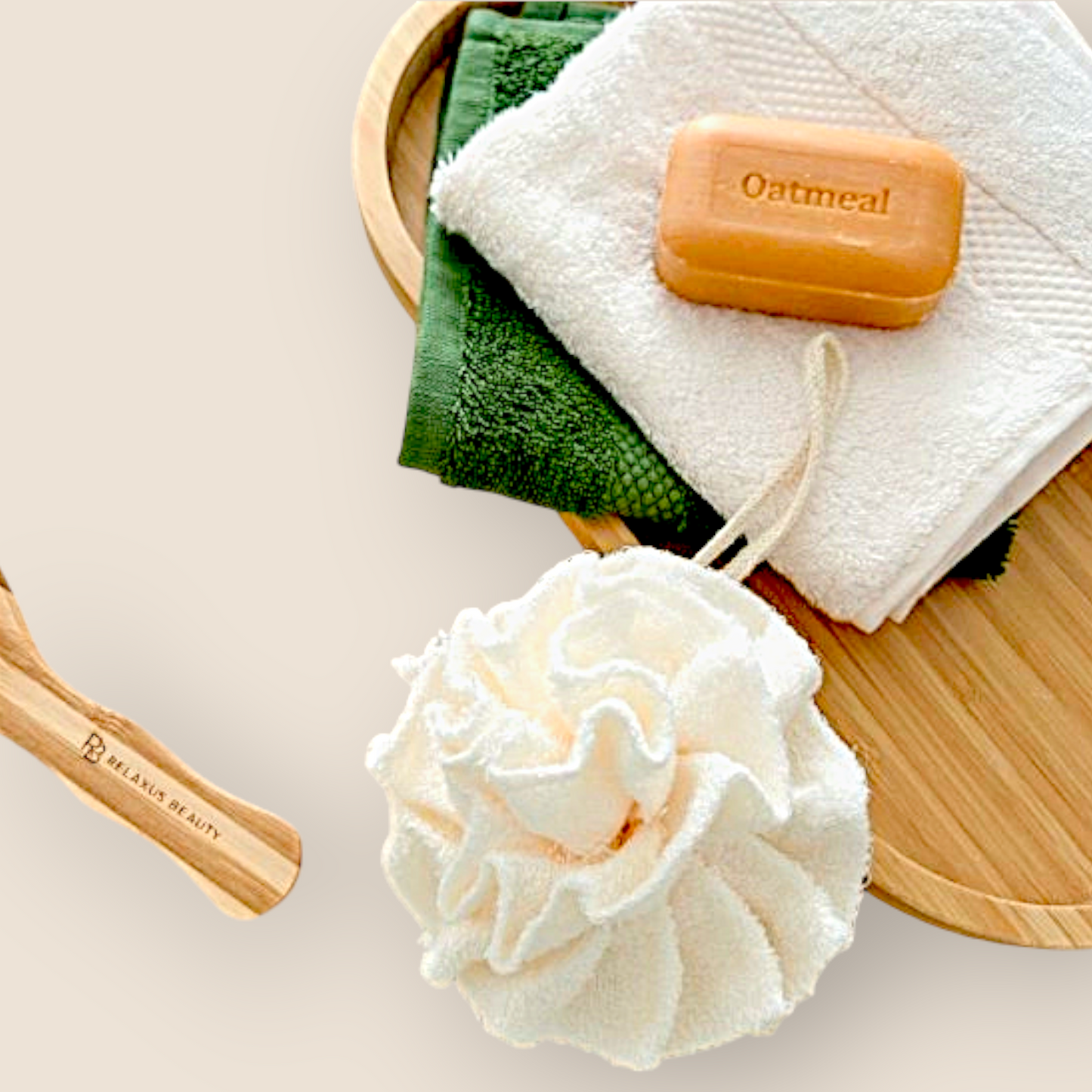 Houppettes de bain en bambou