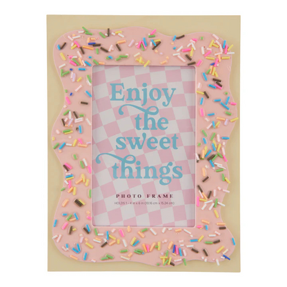 Cadre à motif paillettes de types bonbons – 5 po x 7 po
