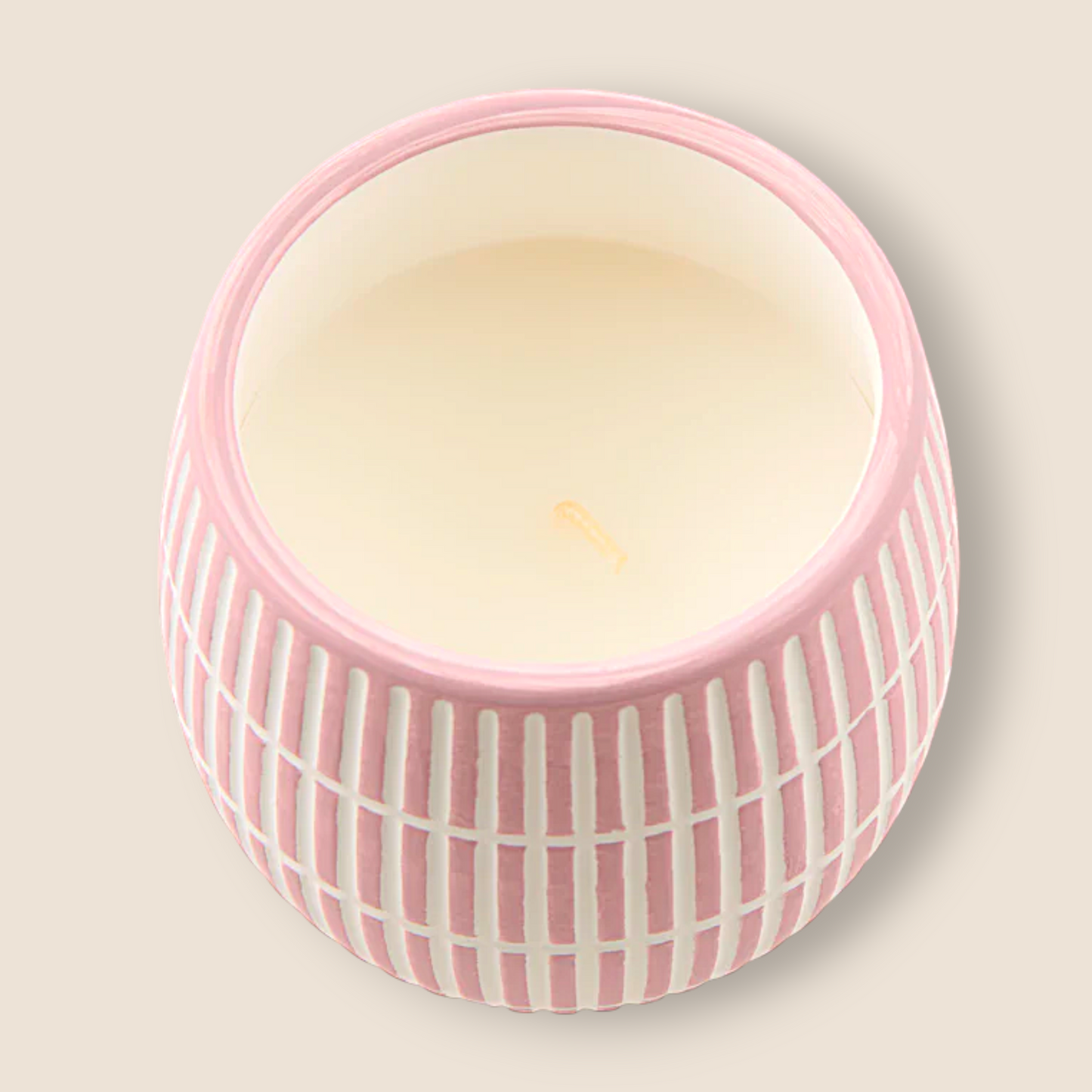 Bougie dans un jolie pot de céramique – Baies et prosecco rosé, 12 oz